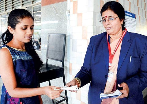 Ticket Checker C S Bharathi on the job | Pushkar V