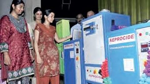 Napkin vending machine at Visakhapatnam rly station