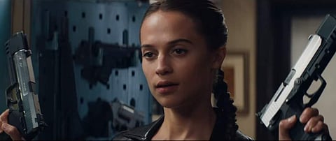 Alicia Vikander as Lara Croft. (Photo: Youtube grab)