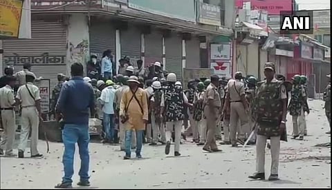 Protests against reservation in Gaya's Manpur (ANI Twitter Photo)