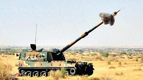 The K9 VAJRA-T tracked howitzer Image used for representation only.