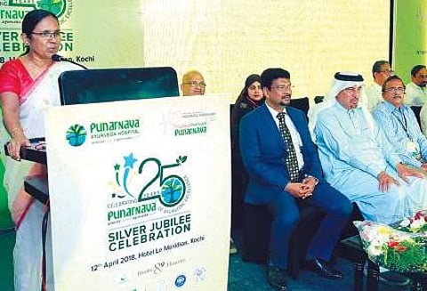 Health Minister K K Shailaja announces setting up a Ayurveda hub