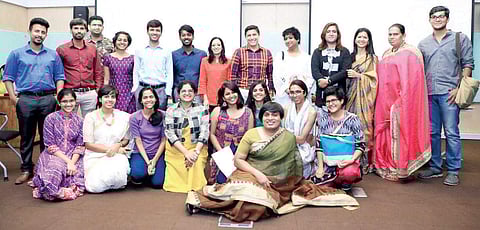 Group shot from the conference; (below) Arvind Narrain, ARC International, (left) Jayna Kothari, High Court advocate