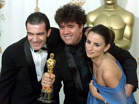 (L-R) Antonio Banderas, Pero Almodovar and Penelope Cruz (Facebook Photo | Antonio Banderas)