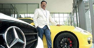 Mujeeb Rahman K at Royal Drive showroom in Kozhikode T P Sooraj