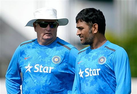 Duncan Fletcher with M.S Dhoni | File AP