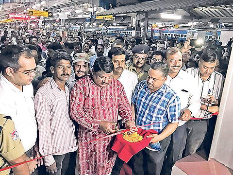 Jual opens escalator at Rourkela station