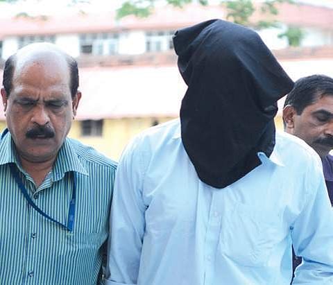 Shafeeq, the fourth accused in Kalamassery bus burning case, being produced at NIA Court in Kochi after he was deported from Saudi Arabia on Friday | A Sanesh