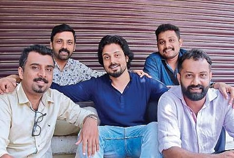 Director V C Abhilash, actors Sreekanth Menon, Vishnu Agasthya, Shaji John and Deepak Jayaprakash B P Deepu