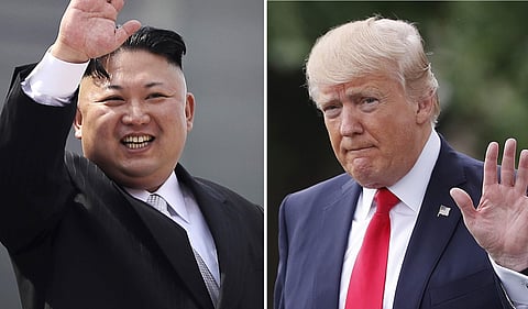 North Korean leader Kim Jong Un (L) and US President Trump (R). | File Photo