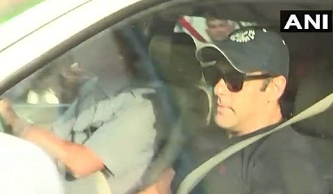 Salman Khan leaves from Jodhpur Central Jail | ANI Twitter