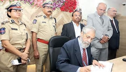 Justice Madan B Lokur, inaugurating the child-friendly court in Hyderabad on Saturday | Express