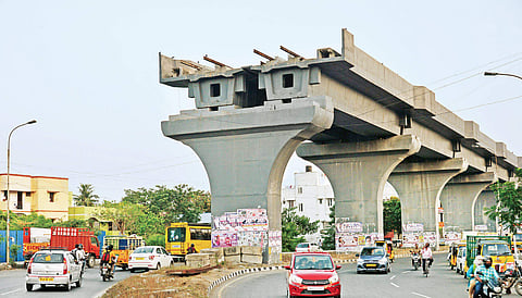 An under-construction bridge for MRTS Phase II