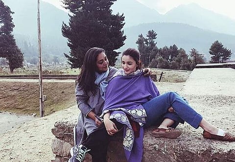 Meghna Gulzar with Alia Bhatt during shooting of Raazi | Instagram