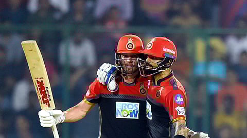 Virat Kohli with AB de Villiers during their time at Royal Challengers Bengaluru