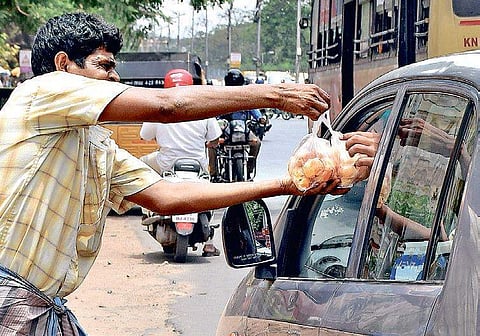 Highways are the best-selling places for nongu. A piece of nongu costs `7. Pathaneer is also available in bottles for `20.