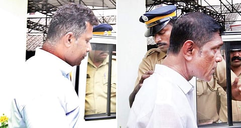Mohammed Iqbal and Muhammed Haneefa, who were found guilty by the CBI Court in the Balakrishnan murder case, being taken to Ernakulam Sub Jail | Express