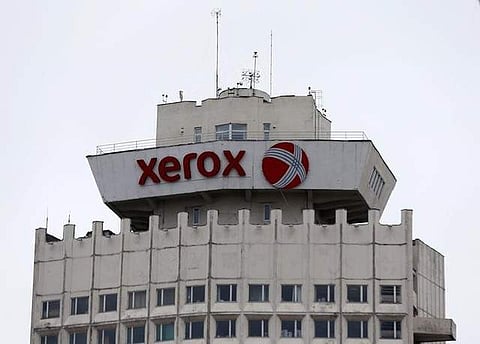 The logo of Xerox company is seen on a building in Minsk, Belarus. (Photo: Reuters)