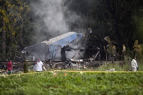 A scene from Cuba's worst aviation disaster on May 18 (AP Photo)