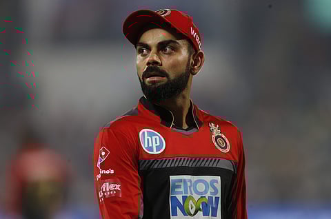 Royal Challengers Bangalore captain Virat Kohli fields during the VIVO IPL cricket T20 match against Delhi Daredevils' in New Delhi, India, Saturday, May 12, 2018. | AP