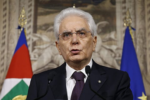 Italian President Sergio Mattarella said he refused to approve populist leaders' choice of an economy minister who has expressed anti-euro views. | AP