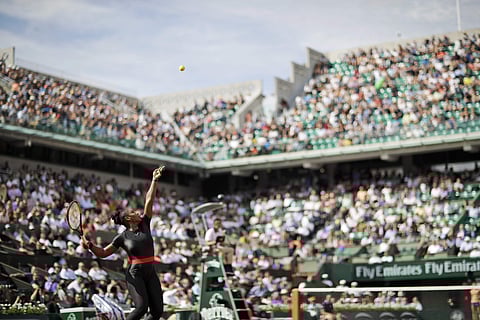 The last time Serena Williams had been spotted on a court was in a first-round loss to Naomi Osaka in Miami in March. | AP
