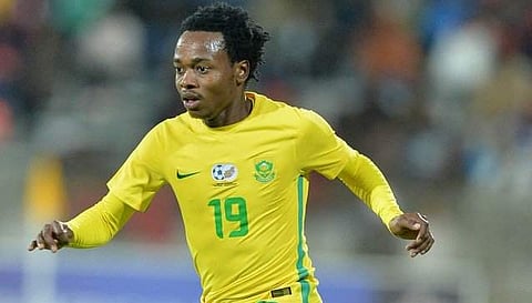 South Africa striker Percy Tau (Photo | South African Football Association Twitter)