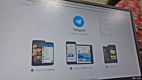 In this 30 May, 2018 photo, the website of messaging app Telegram is seen on a computer. (Photo | Aamir Hamza )