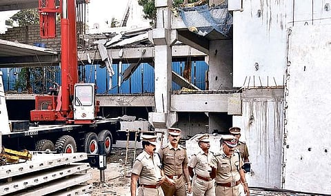 The prefabricated slabs collapse claims two labourers in Chennai | martin louis