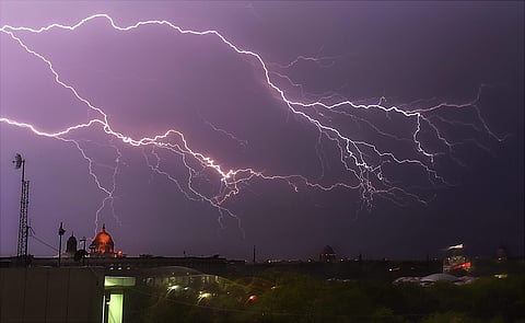 Lightning is seen during a thunderstorm | PTI