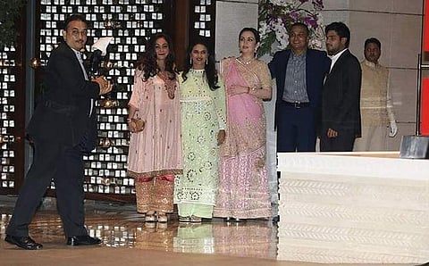 The Ambanis at the party held to celebrate Isha Amabani-Anand Piramal's engagement (Instagram Photo)