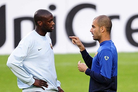 Yaya Toure with Pep Guardiola (File | AP)