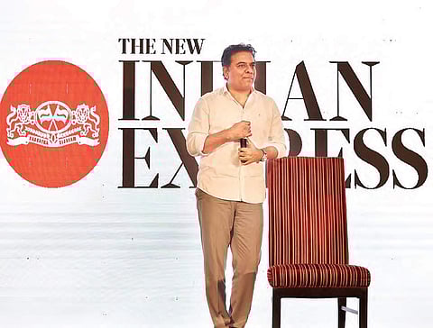 IT Minister KT Rama Rao speaking at 40 under 40 seminar organised by The New Indian Express on Saturday | R Satish Babu