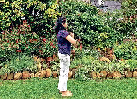 Forget stress with this pose