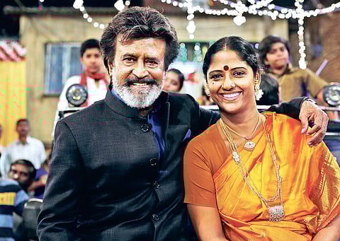Rajinikanth and Easwari Rao