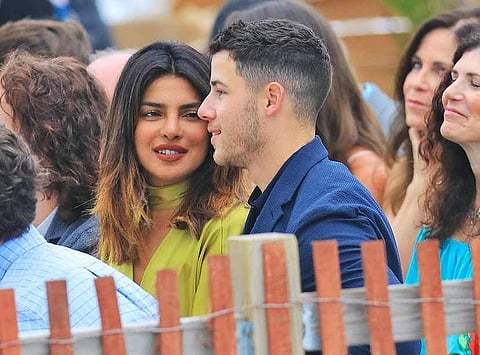Priyanka Chopra and Nick Jonas at his cousin's wedding (Twitter Photo)