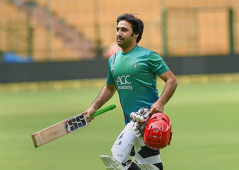 Afghanistan cricket team captain Asghar Stanikzai during a practice session on the eve of their one off Test match against India in Bengaluru on Wednesday June 13 2018. | PTI