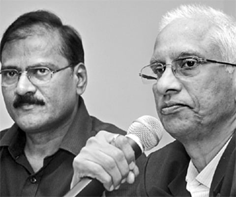 NTR University of Health Sciences vice-chancellor speaking at a media conference in Vijayawada on Thursday.