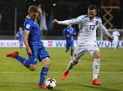 Iceland's Johann Berg Gudmundsson (L) (File | AP)