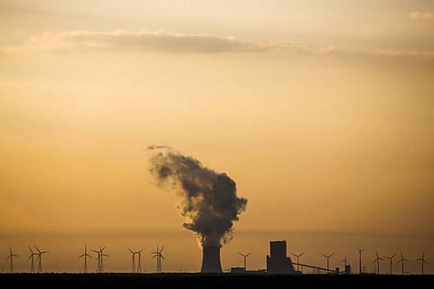 0 1 In this Tuesday, June 5, 2018 photo, steam rises in the air from the brown coal power plant Schwarze Pumpe in the Lusatia, (Lausitz) area in Germany. | AP
