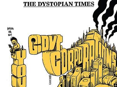 Appupen/ Brainded (top) Satish Acharya working on a cartoon sketch