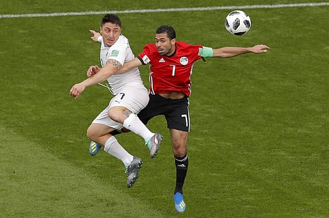 Uruguay midfielder Cristian Rodriguez (L) | AP