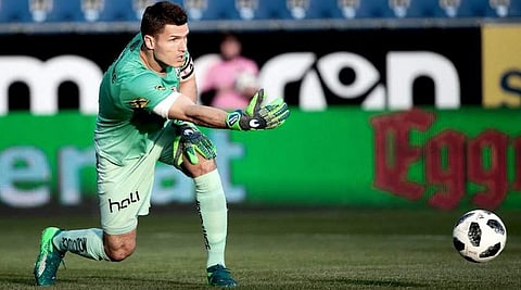 Goalkeeper Pavao Pervan played since 2010 for LASK Linz where he made overall 177 appearances. (Photo | Wolfsburg Twitter)