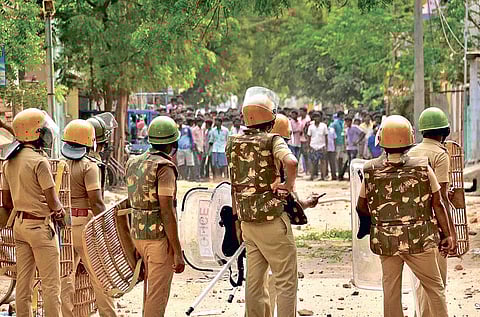 A file photo of the violence during the anti-Sterlite protest in Thoothukudi