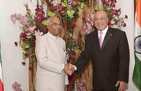 President Ram Nath Kovind with Suriname's President Bouterse | Twitter