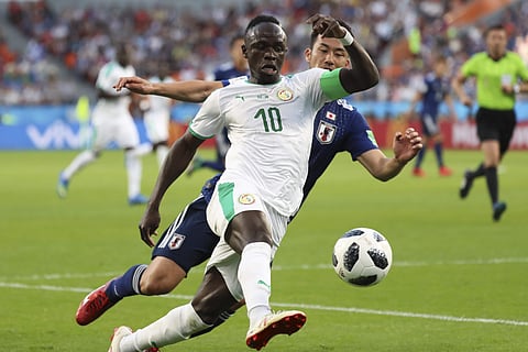 Senegal striker Sadio Mane in action against Japan | AP