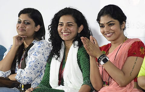 WCC members Geethu Mohandas, Parvathy and Rima Kallingal (File Photo | EPS)