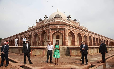 US Ambassador to the United Nations Nikki Haley visits Humayun's Tomb in New Delhi on Wednesday. She is on a visit to India from June 26-28. ( EPS | Shekhar Yadav )