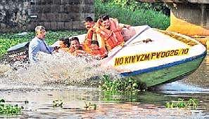 The boating at Veli lake BP Deepu