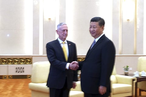 Chinese President Xi Jinping and James Mattis (File | AP)